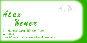 alex wener business card